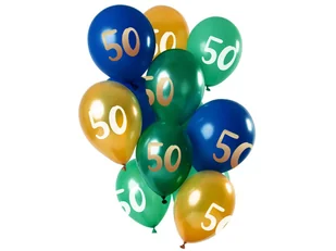 Folat Zestaw balonów na pięćdziesiąte urodziny - 30 cm - 12 szt. F69150 - Urodziny dla dorosłych - miniaturka - grafika 1