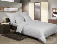 Pościel - Pościel 140x200 3 el. satynowa Gold jasnoszary Matex - miniaturka - grafika 1