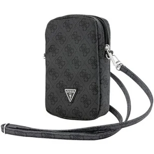 Guess torebka Zip 4G Triangle Czarny - Etui i futerały do telefonów - miniaturka - grafika 1