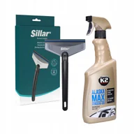 Akcesoria do mycia samochodu - Zestaw Skrobaczka do Śniegu Sillar + Odmrażacz w Sprayu do Szyb K2 700ml - miniaturka - grafika 1