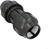 Łączniki, trójniki, kształtki - Złączka zaciskowa PP 90x90 PN10, do rur PE, kolor czarny - miniaturka - grafika 1