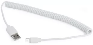 Kabel Usb 2.0 - micro Usb 1,8m Spiralny Spirala Wh - Kable USB - miniaturka - grafika 1