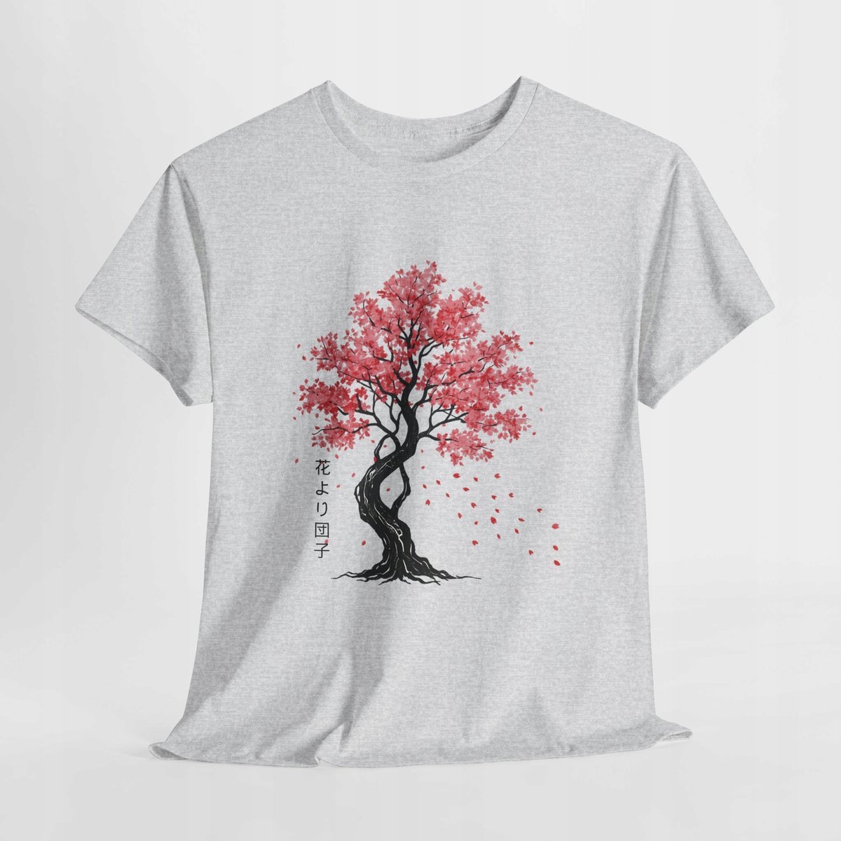 KOSZULKA z Nadrukiem SAKURA TREE Kwiat Wiśni SZARA Rozmiar M