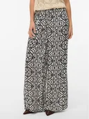 Spodnie damskie - Vero Moda Spodnie materiałowe Menny 10282478 Beżowy Wide Leg - miniaturka - grafika 1