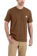 Koszulki sportowe męskie - Koszulka męska T-shirt Carhartt Heavyweight Pocket K87 B00 Oiled Walnut Heather - miniaturka - grafika 1