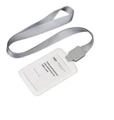 Identyfikatory - Identyfikator etui holder na kartę ze smyczą wysuwaną dla firmy BIAŁY / Dezhi - miniaturka - grafika 1