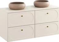 Meble łazienkowe - Zestaw meblowy 120cm z blatem i 2 umywalkami nablatowymi Wiki - miniaturka - grafika 1