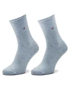Skarpetki damskie - Tommy Hilfiger Zestaw 2 par wysokich skarpet damskich 371221106 Niebieski - miniaturka - grafika 1