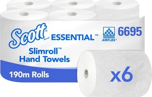 Kimberly-Clark Kimberly-Clark Scott Slimroll - Ręczniki papierowe w roli, białe, 6 rolek - 190 m - Ręczniki papierowe - miniaturka - grafika 1