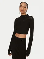 Bluzki damskie - Patrizia Pepe Bluzka 8K0218 K195 K103 Czarny Slim Fit - miniaturka - grafika 1