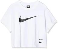 Koszulki i topy damskie - Nike T-shirt damski W Nsw Swsh Top Ss biały biały/czarny X-L - miniaturka - grafika 1