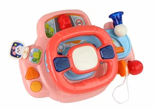 Interaktywna Kierownica Różowa Symulator Jazdy Wielofunkcyjna - Zabawki interaktywne dla dzieci - miniaturka - grafika 2