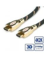 Kable - ROLINE Kabel GOLD HDMI Ultra HD+Eth M/M 3m - miniaturka - grafika 1