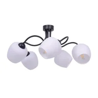 Lampy sufitowe - Bella lampa sufitowa 5xE27 czarna/biała K-5186 - miniaturka - grafika 1