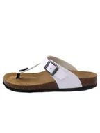 Sandały damskie - billowy Japonki w kolorze białym - miniaturka - grafika 1