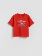 Bluzki dla niemowląt - Reserved - Bawełniany t-shirt Auta - czerwony - miniaturka - grafika 1