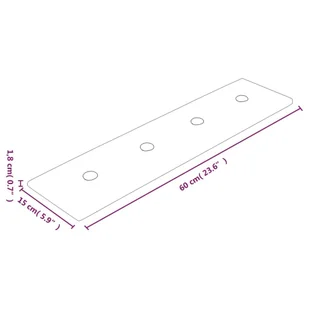 vidaXL Panele ścienne, 12 szt., szare, 60x15 cm, sztuczna skóra 343984 - Panele ścienne i boazeria - miniaturka - grafika 9