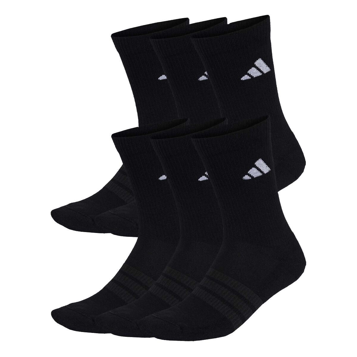 Skarpetki adidas Cushioned Crew Socks 6 Pair Pack Black/Black/White XL
