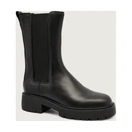 Sztyblety damskie - Calvin Klein Skórzane sztyblety CHELSEA - miniaturka - grafika 1