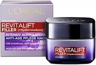 Kremy do twarzy - L'Oréal Paris Hyaluron Przeciwstarzeniowy krem do twarzy na noc z mikrowłóknącym kwasem hialuronowym na wilgoć i przeciwzmarszczkowy, Revitalift Filler, 1 x 50 ml - miniaturka - grafika 1