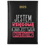 Notesy i bloczki - KALENDARZ DZIENNY CZARNY A5 PLANER 2025 TRMINARZ PREZENT DLA KSIĘGOWEJ WZ - miniaturka - grafika 1