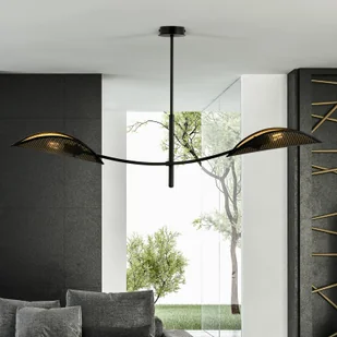 Emibig LOTUS 2 BLACK/GOLD 1106/2 lampa sufitowa żyrandol oryginalny Design abażury 1106/2 - Lampy sufitowe - miniaturka - grafika 5