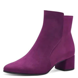 MARCO TOZZI Damskie botki Zip+Slip 2-25364-43, Grape, 37 EU - Botki damskie - miniaturka - grafika 1