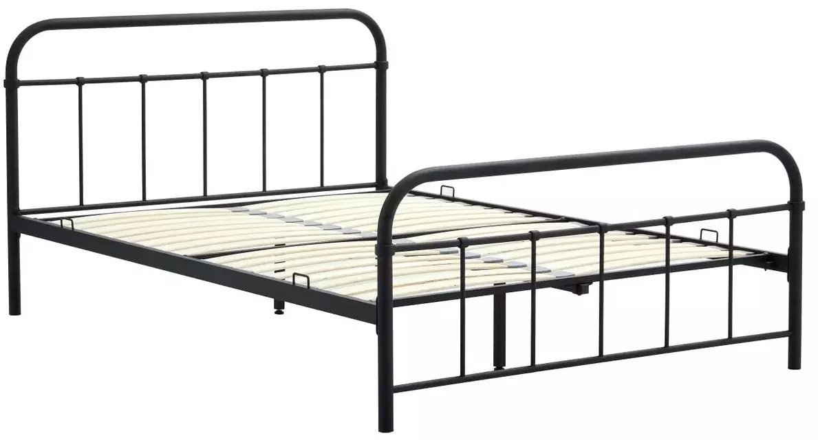 Halmar Łóżko metalowe LINDA 140x200 czarne HALMAR