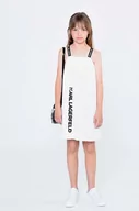 Sukienki i spódniczki dla dziewczynek - Karl Lagerfeld sukienka dziecięca kolor biały mini oversize - miniaturka - grafika 1