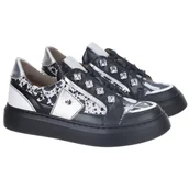 Sneakersy damskie - Sneakersy damskie Maciejka 06466-01/00-7 CZARNY+BIAŁY 37 - miniaturka - grafika 1