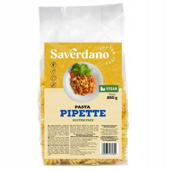 Pasta pipette kolanko gluten-free Saverdano 250g Sano Gluten Free