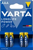 Baterie i akcesoria - Varta Bateria alkaliczna LR03 LONGLIFE 4szt./bl. LEC-BAT0236 - miniaturka - grafika 1