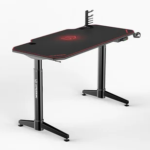 ULTRADESK Biurko dla gracza LEVEL RED, 140x66cm, 72-124cm, elektrycznie regulowana wysokość - Biurka gamingowe - miniaturka - grafika 7