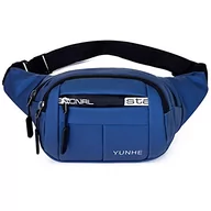 Nerki - Bum Bag for Men and Women Waist Bag Outdoor Mobile Phone Sports Waterproof Running Belt Shoulder Bag Money Belt for Camping Hiking Fitness Cycling Gift, niebieski, L, saszetka na brzuch wodoodporna - miniaturka - grafika 1