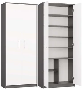 Regał Oliv 2D ANTRACYT BIEL - Regały - miniaturka - grafika 1