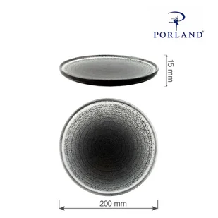 Porland TALERZ PŁYTKI Z WYSOKIM RANTEM TWILIGHT 20 cm PORCELANA - Talerze - miniaturka - grafika 4
