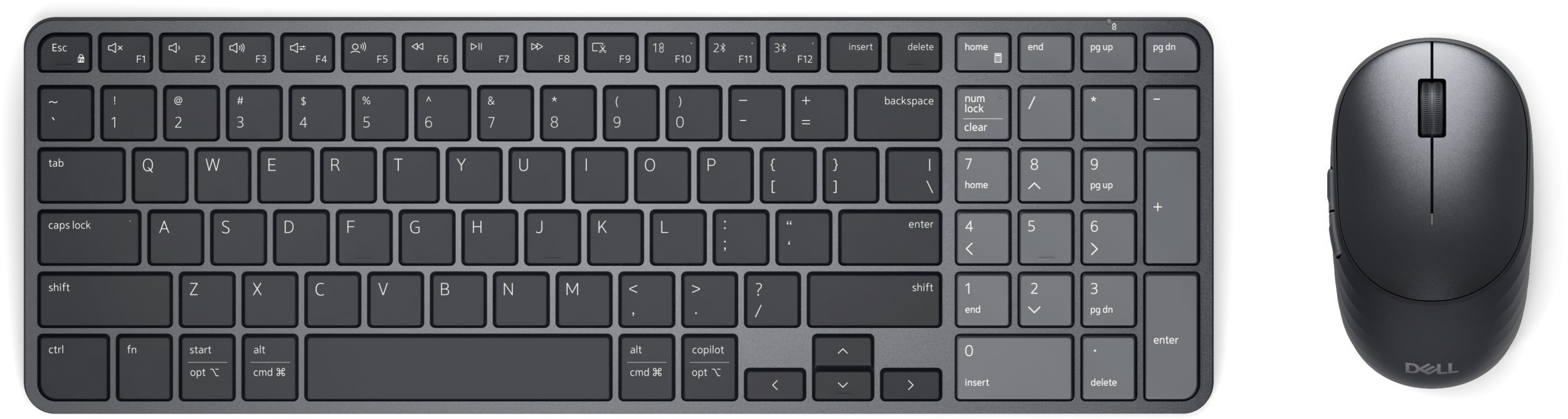 Dell Pro 7 Rechargeable Compact Keyboard and Mouse KM746 US International QWERTY 580-BDSC