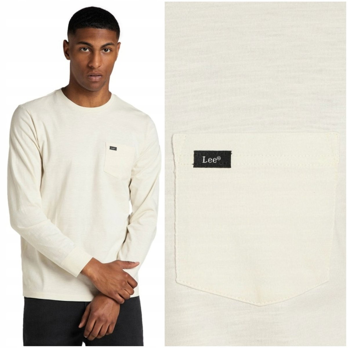 Lee POCKET TEE longsleeve koszulka bawełniana męska kieszeń długi rękaw XXL