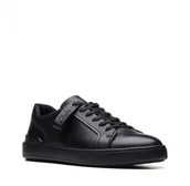 Półbuty męskie - Clarks Court Lite Move H [black leather] - rozmiar 43 - miniaturka - grafika 1