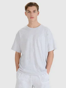 4F T-shirt oversize gładki uniseks 4FWSS25TTSHU1972-27M Szary Roz. S - Koszulki męskie - miniaturka - grafika 1