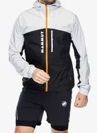 Kurtki narciarskie - Kurtka do biegania Mammut Aenergy TR HS Hooded Jacket - black/white - miniaturka - grafika 1
