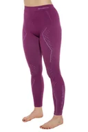 Spodnie sportowe damskie - Getry termoaktywne damskie Brubeck Extreme Merino LE13510 fuksjowy - miniaturka - grafika 1