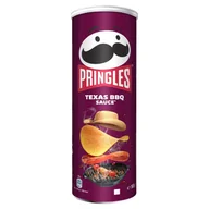 Ciastka - Pringles texas barbeque tuba 165g- chrupki o smaku teksańskiego sosu barbecue. Pikantny produkt piekarski. - miniaturka - grafika 1