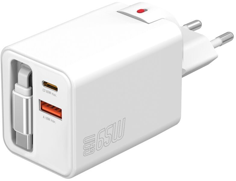 Ładowarka sieciowa 4smarts Flex Jojo 65W GaN 2xUSB-C + USB-A biały