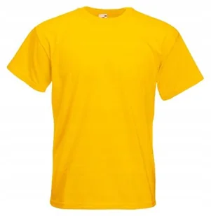 T-shirt Gruba Koszulka Męska 100% Bawełna Fruit Loom 610440 ŻÓŁTY XXL - Koszulki męskie - miniaturka - grafika 1