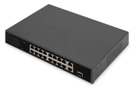 Pozostałe akcesoria sieciowe - Digitus Przełącznik 16-portowy FE PoE, 2 x złącze GE Uplink (RJ45 / SFP) - miniaturka - grafika 1