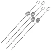 Szczypce do grilla - Vaggan BBQ Szpilki do szaszłyków ze stali nierdzewnej szpikulce 4 sztuki w komplecie YL7900510 - miniaturka - grafika 1