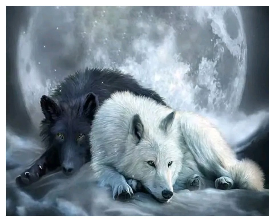 DIAMENTOWA PASJA Haft Diamentowy Obraz Diamentowy Mozaika Diamentowa WILKI ZWIERZĘTA