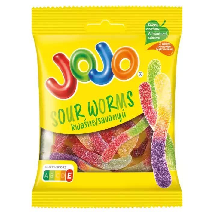 NESTLE JOJO ŻELKI SOUR WORMS 80G