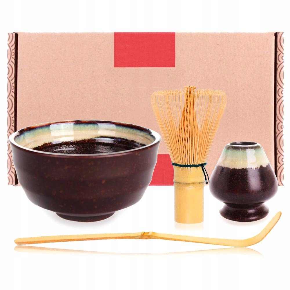 Zestaw startowy do herbaty matcha miska chasen podstawka chashaku